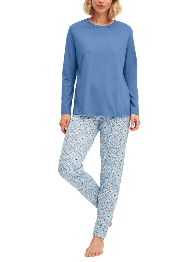 CALIDA Schlafanzug »Cotton Special« 2 tlg. Langarm, bequem, Baumwolle, Rundhals-Ausschnitt