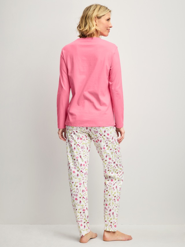 CALIDA Schlafanzug »Cotton Special« 2 tlg. Langarm, bequem, Baumwolle, Rundhals-Ausschnitt