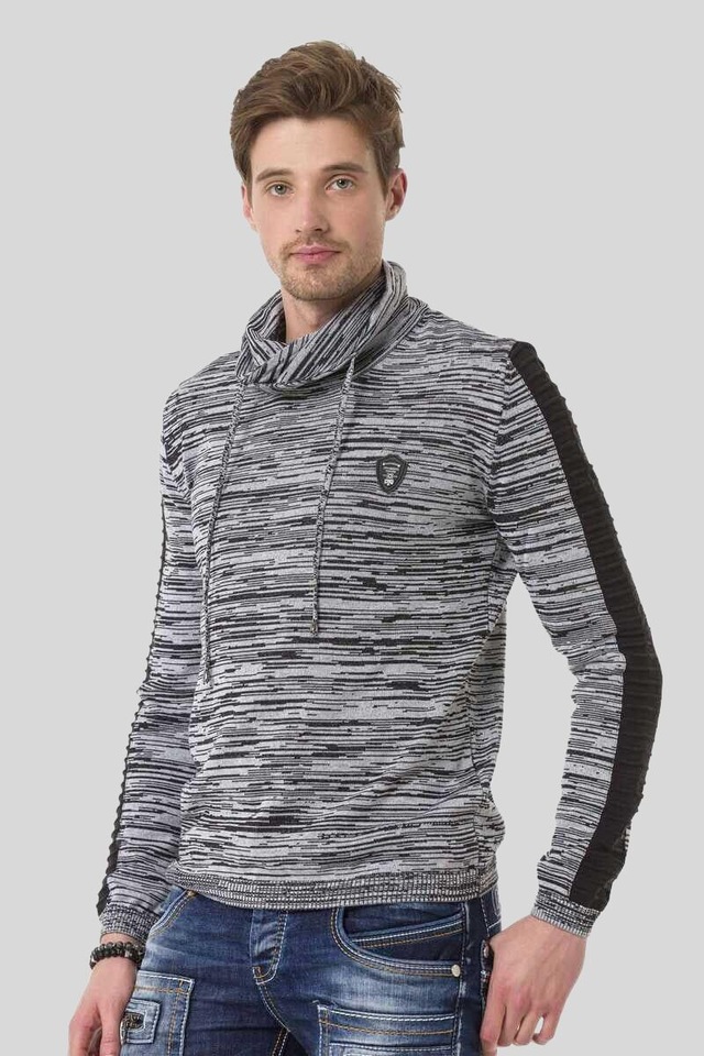 Cipo & Baxx Schalkragenpullover »Pullover« 1 Stk. mit Schalkragen