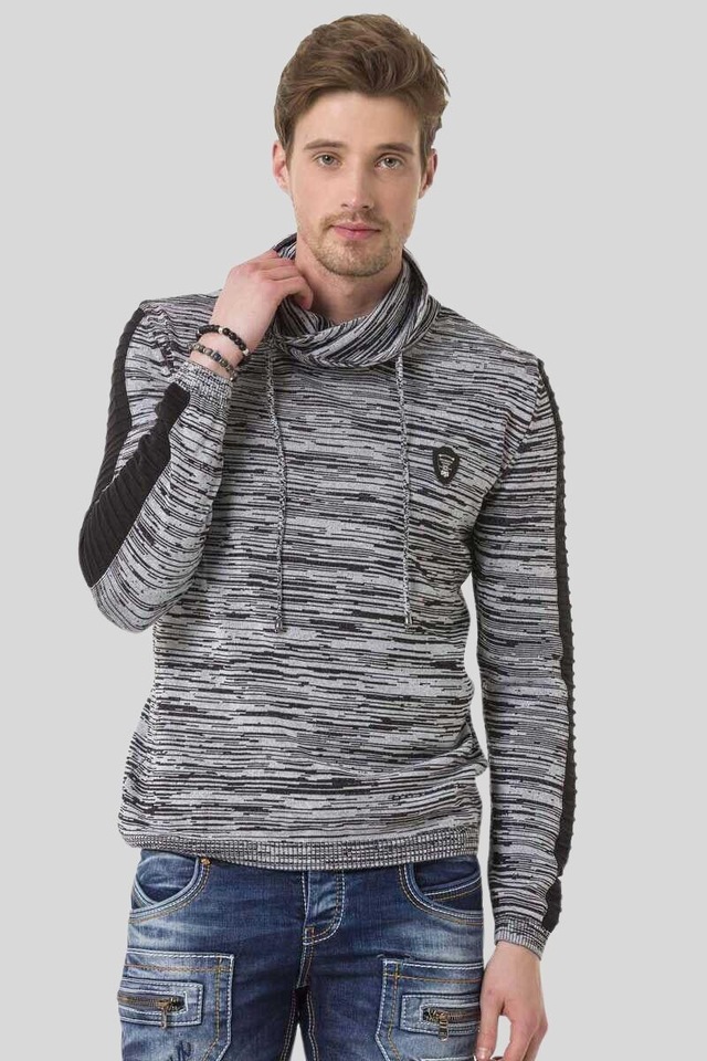 Cipo & Baxx Schalkragenpullover »Pullover« 1 Stk. mit Schalkragen
