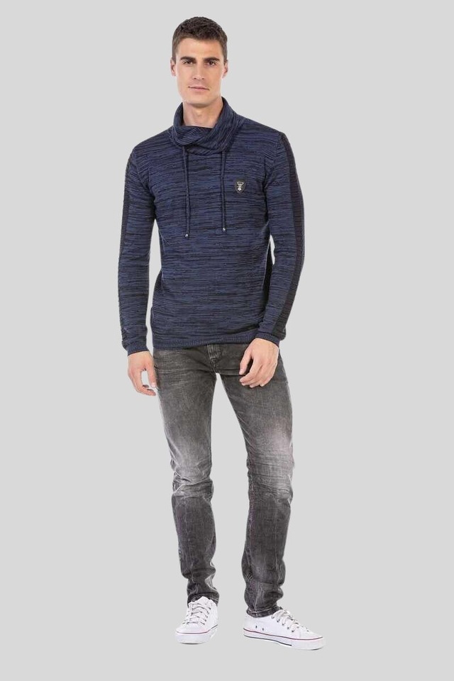Cipo & Baxx Schalkragenpullover »Pullover« 1 Stk. mit Schalkragen