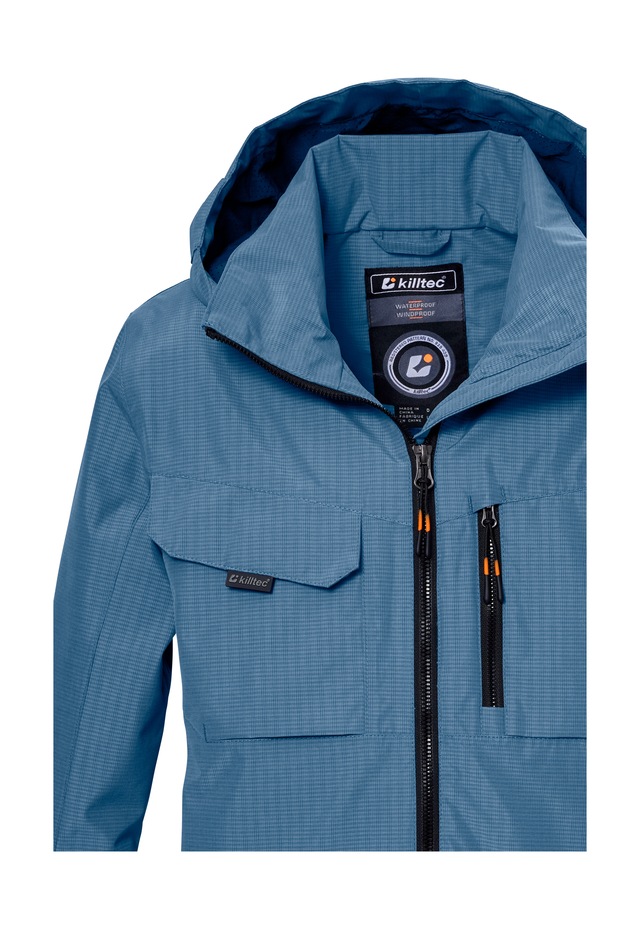 Killtec Funktionsjacke »KOS 140 BYS JCKT« Wasserdichte Kids-Jacke mit verstellbarer Kapuze und Saum