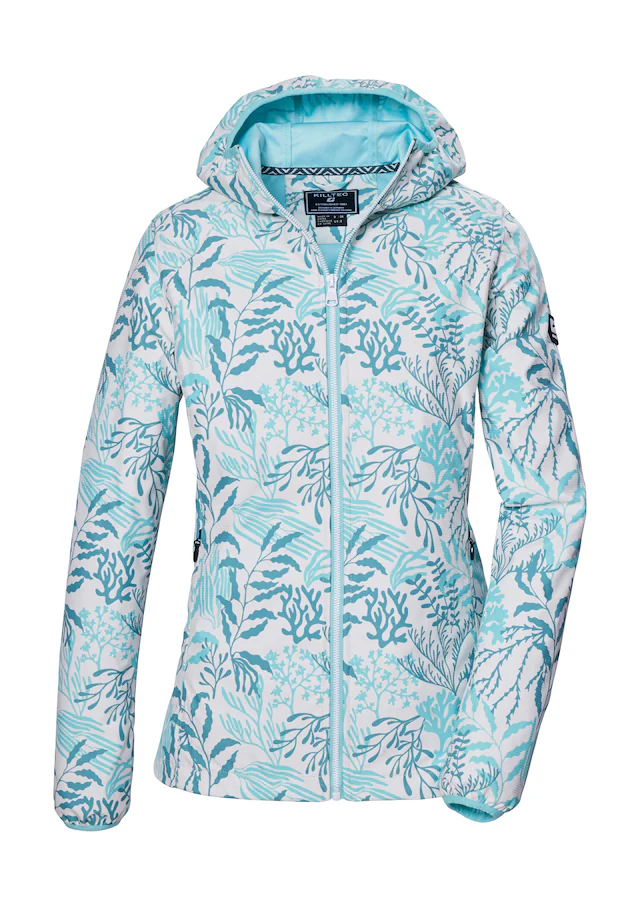 Killtec Softshelljacke »KOS 56 WMN SFTSHLL JCKT« Wasserabweisende, winddichte Softshelljacke mit floralem Print