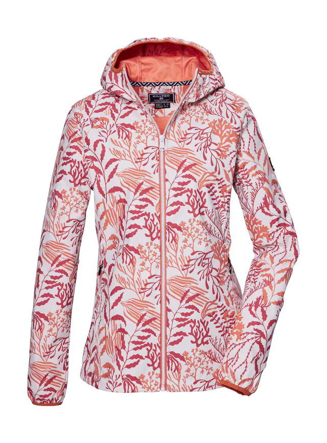 Killtec Softshelljacke »KOS 56 WMN SFTSHLL JCKT« Wasserabweisende, winddichte Softshelljacke mit floralem Print