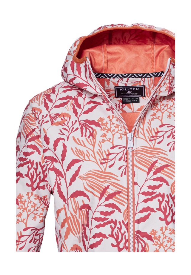 Killtec Softshelljacke »KOS 56 WMN SFTSHLL JCKT« Wasserabweisende, winddichte Softshelljacke mit floralem Print