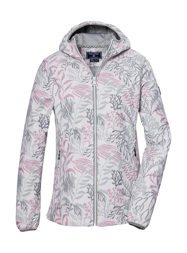 Killtec Softshelljacke »KOS 56 WMN SFTSHLL JCKT« Wasserabweisende, winddichte Softshelljacke mit floralem Print