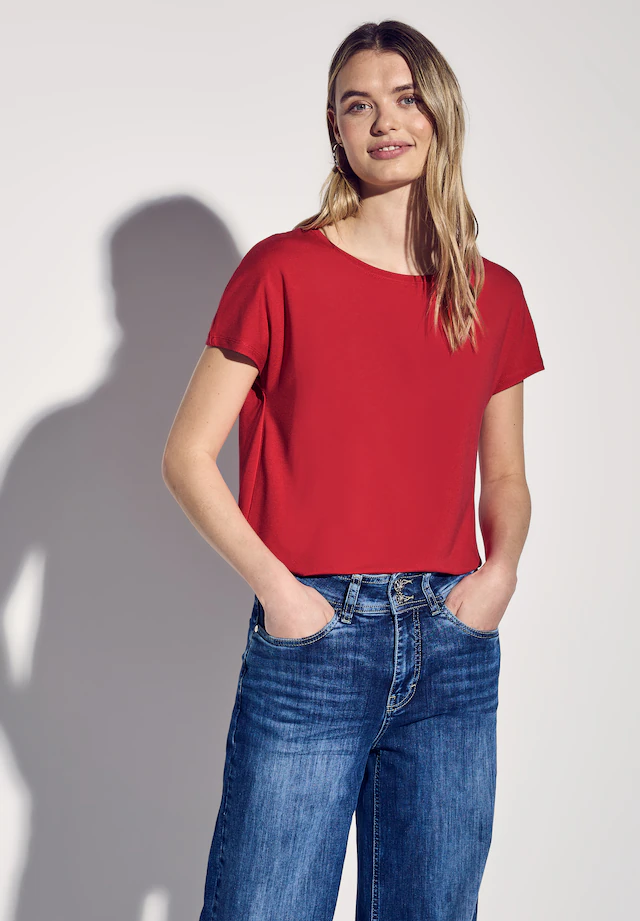STREET ONE T-Shirt mit U-Boot-Ausschnitt