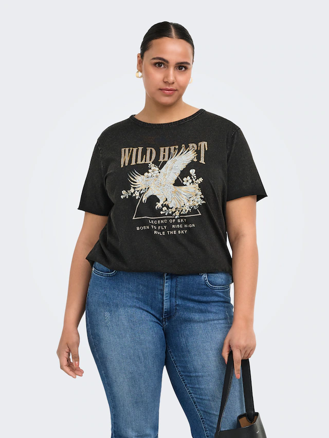ONLY CARMAKOMA T-Shirt »CARLUCY LIFE REG S/S TOP JRS NOOS« Baumwolle, regular fit