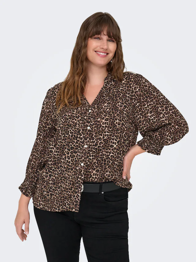 ONLY CARMAKOMA Druckbluse »CARRAYA 3/4 SHIRT WVN NOOS« Viskose, regular fit