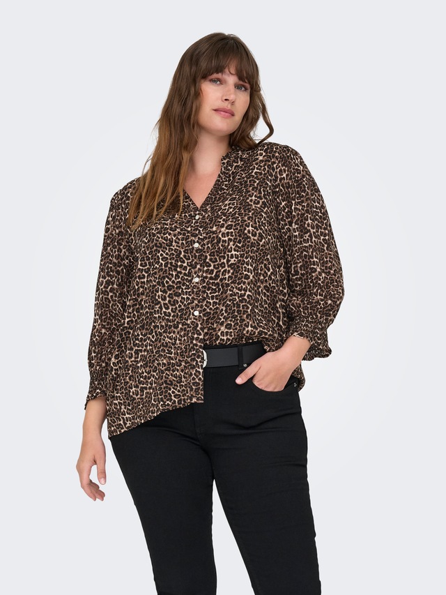 ONLY CARMAKOMA Druckbluse »CARRAYA 3/4 SHIRT WVN NOOS« Viskose, regular fit