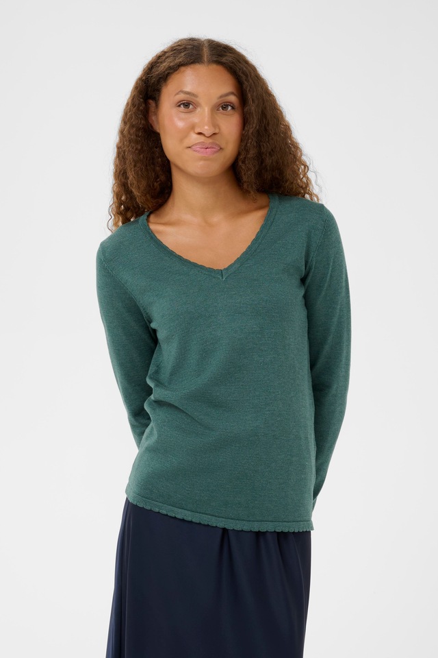 Saint Tropez Strickpullover »MilaSZ LS V-Neck Pullover« Viskosemischung, Regular fit