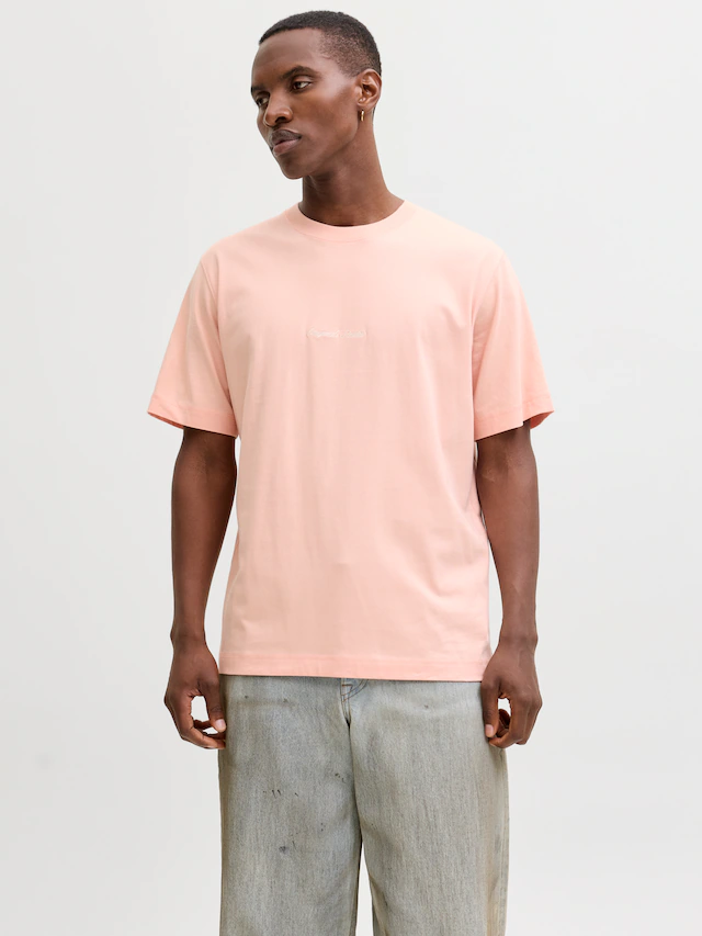 Jack & Jones Rundhalsshirt »JORNORREBRO EMB TEE SS CREW NECK NOOS« Baumwolle, locker geschnitten