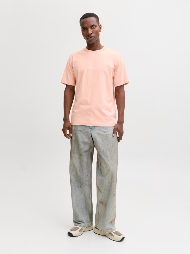 Jack & Jones Rundhalsshirt »JORNORREBRO EMB TEE SS CREW NECK NOOS« Baumwolle, locker geschnitten