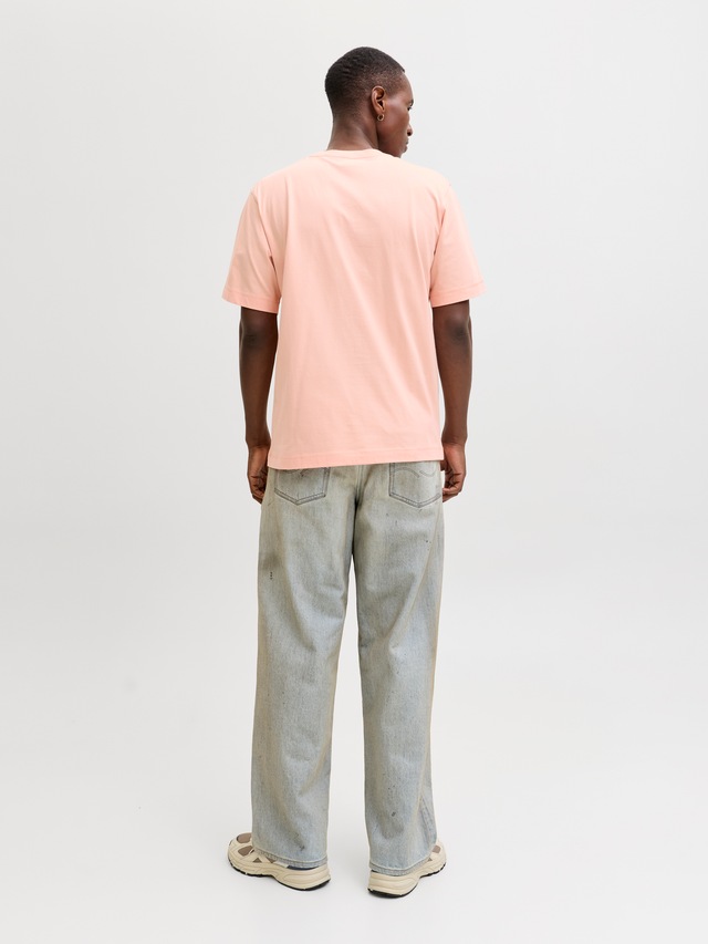 Jack & Jones Rundhalsshirt »JORNORREBRO EMB TEE SS CREW NECK NOOS« Baumwolle, locker geschnitten
