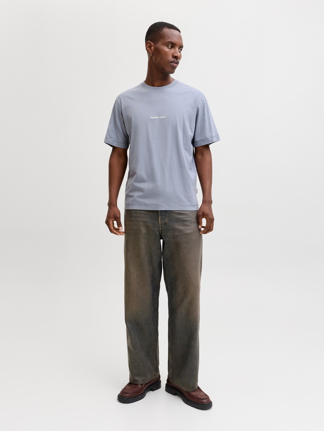 Jack & Jones Rundhalsshirt »JORNORREBRO EMB TEE SS CREW NECK NOOS« Baumwolle, locker geschnitten