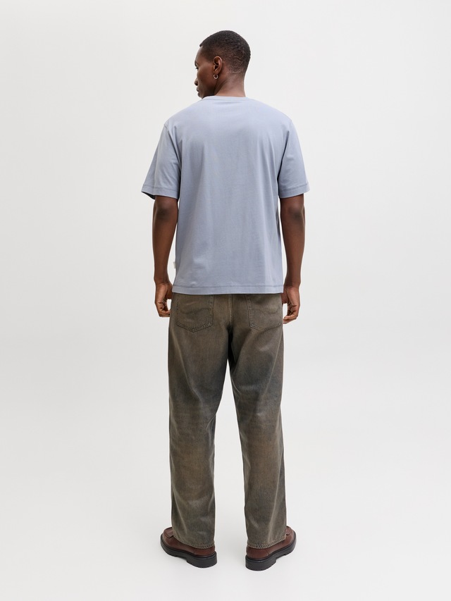 Jack & Jones Rundhalsshirt »JORNORREBRO EMB TEE SS CREW NECK NOOS« Baumwolle, locker geschnitten