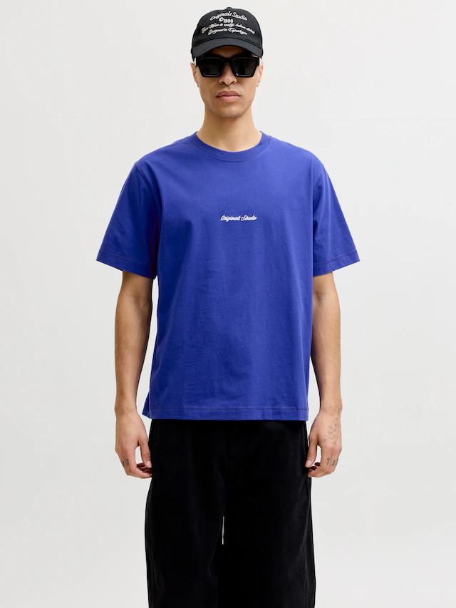 Jack & Jones Rundhalsshirt »JORNORREBRO EMB TEE SS CREW NECK NOOS« Baumwolle, locker geschnitten