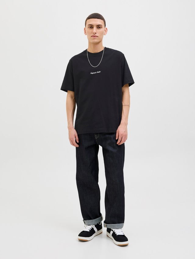 Jack & Jones Rundhalsshirt »JORNORREBRO EMB TEE SS CREW NECK NOOS« Baumwolle, locker geschnitten
