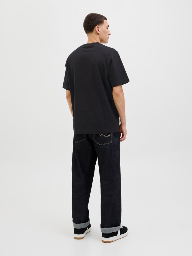 Jack & Jones Rundhalsshirt »JORNORREBRO EMB TEE SS CREW NECK NOOS« Baumwolle, locker geschnitten