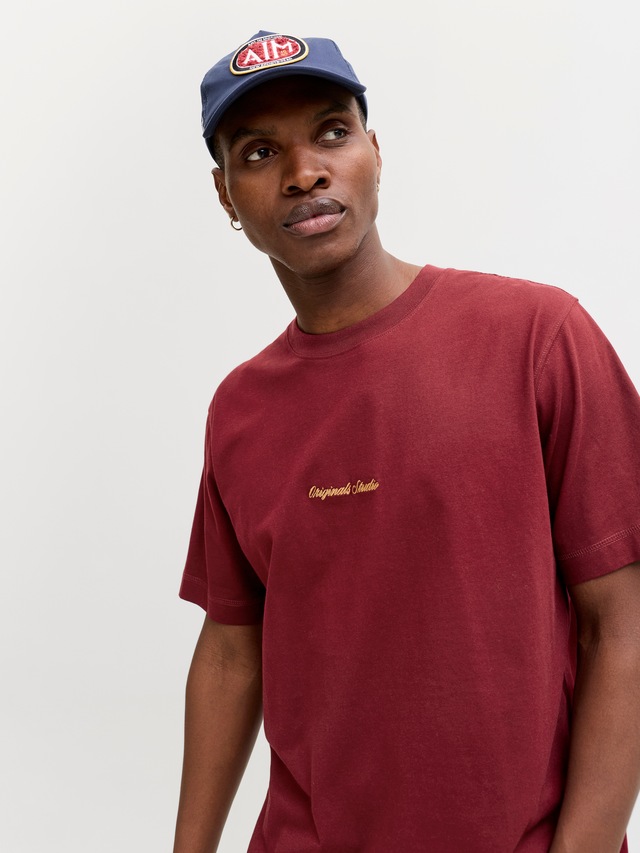 Jack & Jones Rundhalsshirt »JORNORREBRO EMB TEE SS CREW NECK NOOS« Baumwolle, locker geschnitten
