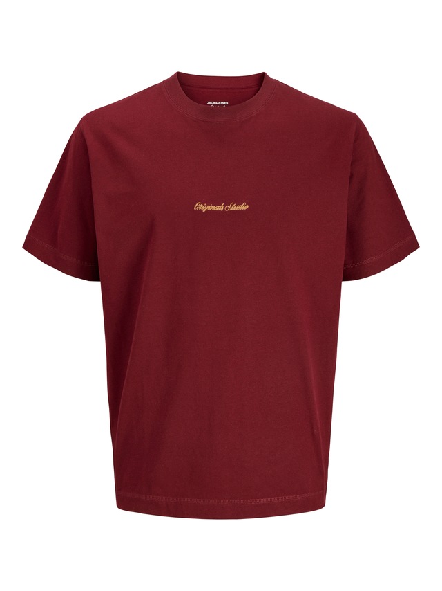 Jack & Jones Rundhalsshirt »JORNORREBRO EMB TEE SS CREW NECK NOOS« Baumwolle, locker geschnitten