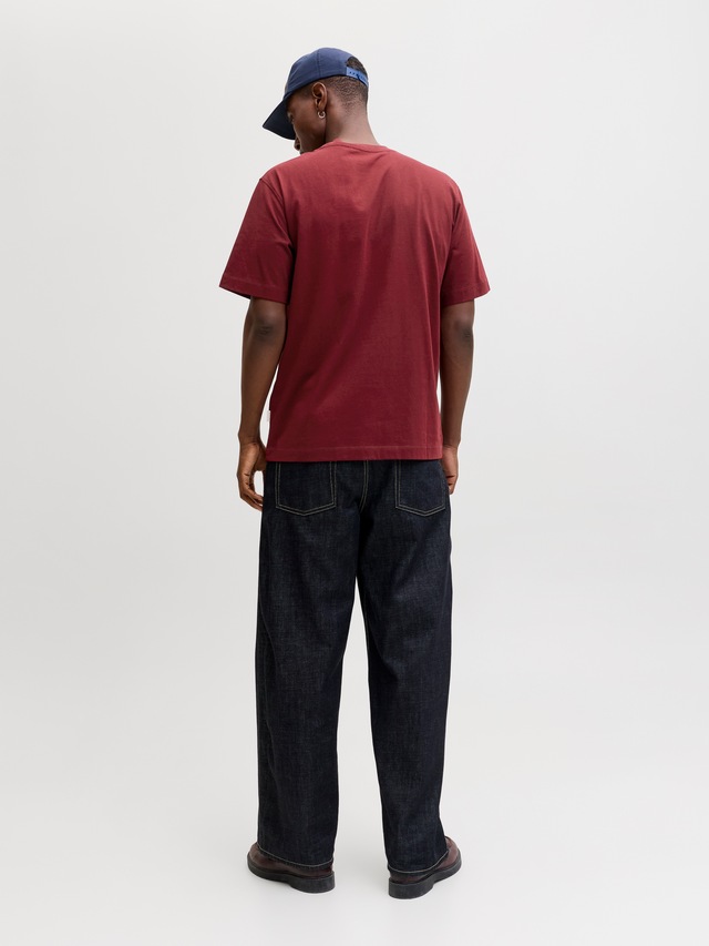 Jack & Jones Rundhalsshirt »JORNORREBRO EMB TEE SS CREW NECK NOOS« Baumwolle, locker geschnitten