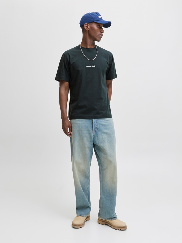 Jack & Jones Rundhalsshirt »JORNORREBRO EMB TEE SS CREW NECK NOOS« Baumwolle, locker geschnitten