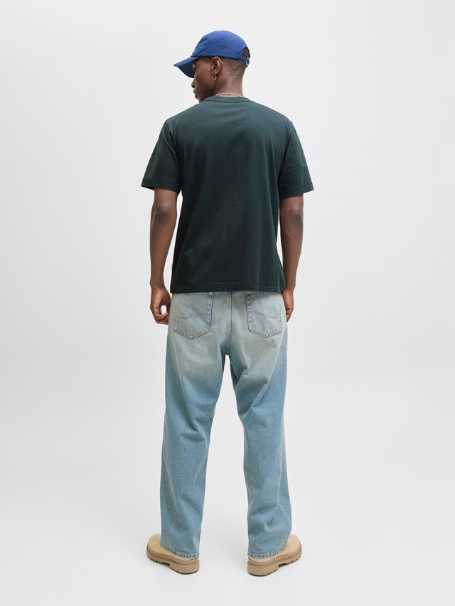 Jack & Jones Rundhalsshirt »JORNORREBRO EMB TEE SS CREW NECK NOOS« Baumwolle, locker geschnitten