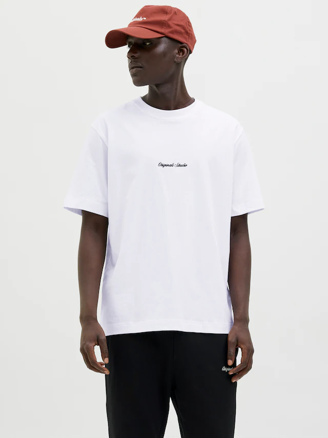 Jack & Jones Rundhalsshirt »JORNORREBRO EMB TEE SS CREW NECK NOOS« Baumwolle, locker geschnitten