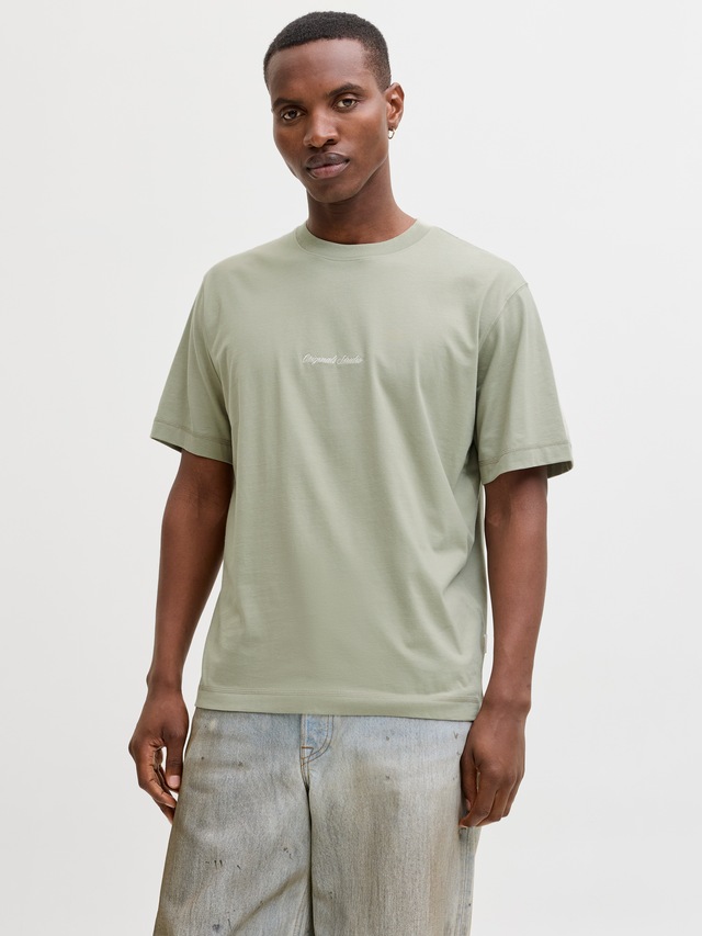 Jack & Jones Rundhalsshirt »JORNORREBRO EMB TEE SS CREW NECK NOOS« Baumwolle, locker geschnitten