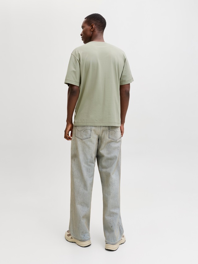 Jack & Jones Rundhalsshirt »JORNORREBRO EMB TEE SS CREW NECK NOOS« Baumwolle, locker geschnitten
