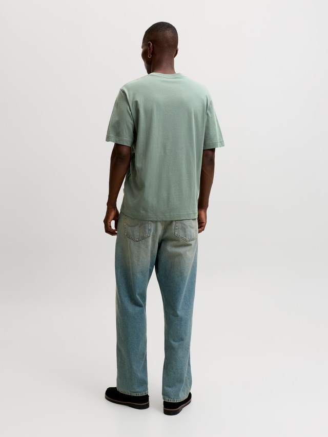 Jack & Jones Rundhalsshirt »JORNORREBRO EMB TEE SS CREW NECK NOOS« Baumwolle, locker geschnitten