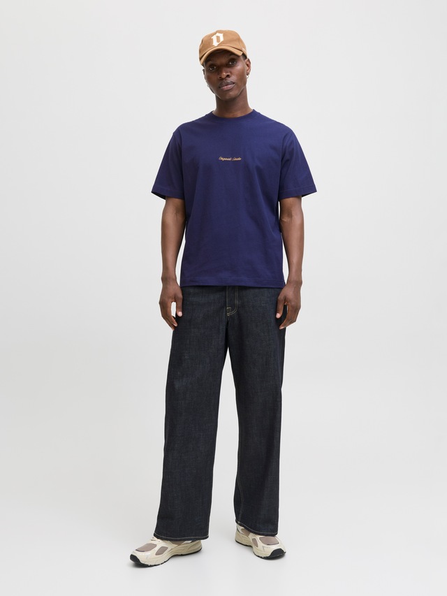 Jack & Jones Rundhalsshirt »JORNORREBRO EMB TEE SS CREW NECK NOOS« Baumwolle, locker geschnitten