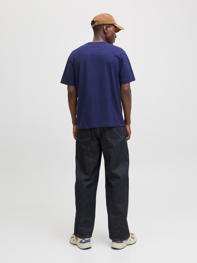 Jack & Jones Rundhalsshirt »JORNORREBRO EMB TEE SS CREW NECK NOOS« Baumwolle, locker geschnitten