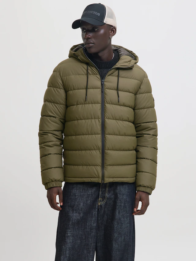 Jack & Jones Steppjacke »JCOPOINT PU PUFFER JACKET BF« mit Kapuze