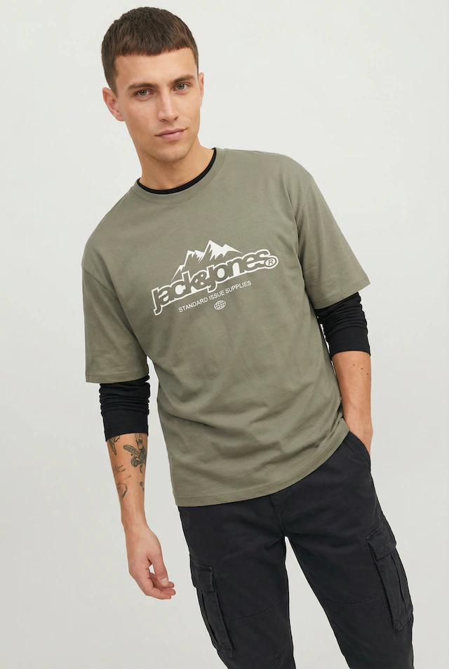 Jack & Jones T-Shirt »JCOFLARE FRONT TEE SS CREW NECK FST«