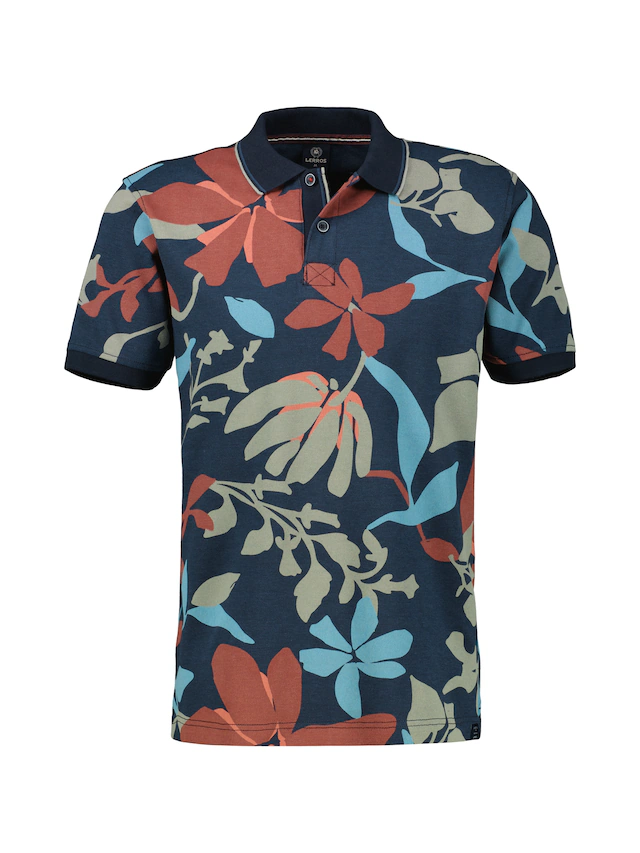 LERROS Poloshirt »Poloshirt, sommerlich-floral gemustert«