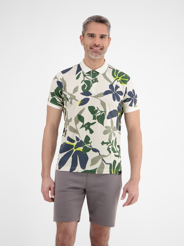 LERROS Poloshirt »Poloshirt, sommerlich-floral gemustert«