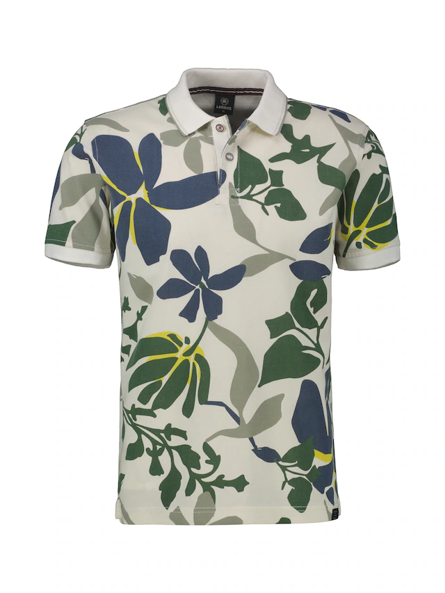 LERROS Poloshirt »Poloshirt, sommerlich-floral gemustert«