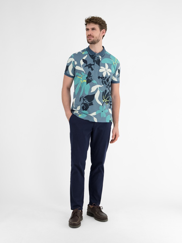 LERROS Poloshirt »Poloshirt, sommerlich-floral gemustert«