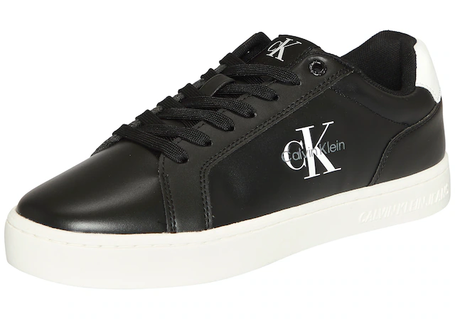 Calvin Klein Jeans Sneaker »CLASSIC CUPSOLE MONO LTH« Freizeitsneaker, Halbschuh, Schnürschuh in klassischer Optik