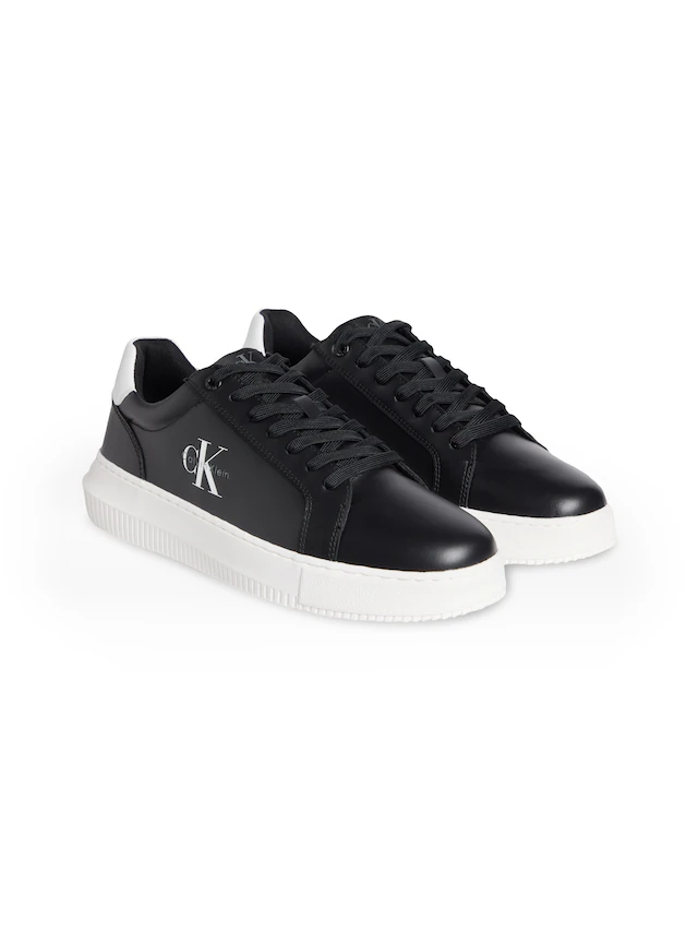 Calvin Klein Jeans Sneaker »CHUNKY CUPSOLE MONO LTH« Schnürschuh, Halbschuh, Freizeitsneaker mit seitlichem Logo