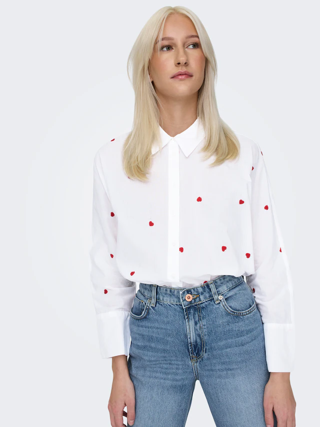 ONLY Hemdbluse »ONLNEW LINA GRACE LS EMB SHIRT NOOS WVN«
