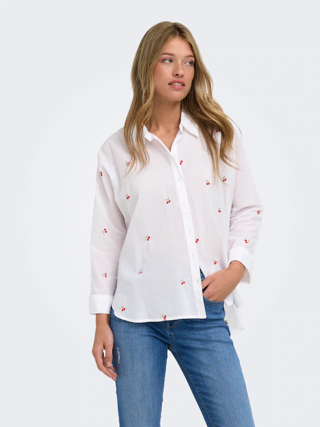 ONLY Hemdbluse »ONLNEW LINA GRACE LS EMB SHIRT NOOS WVN«