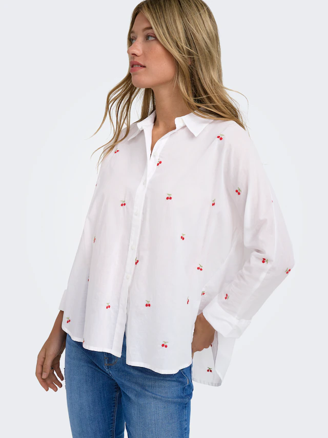 ONLY Hemdbluse »ONLNEW LINA GRACE LS EMB SHIRT NOOS WVN«