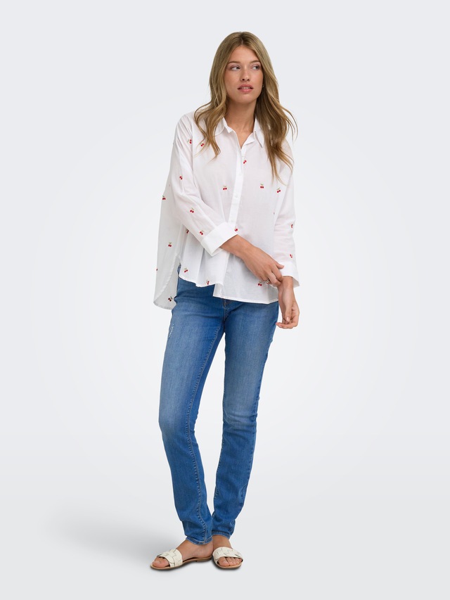 ONLY Hemdbluse »ONLNEW LINA GRACE LS EMB SHIRT NOOS WVN«