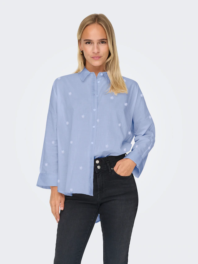 ONLY Hemdbluse »ONLNEW LINA GRACE LS EMB SHIRT NOOS WVN«