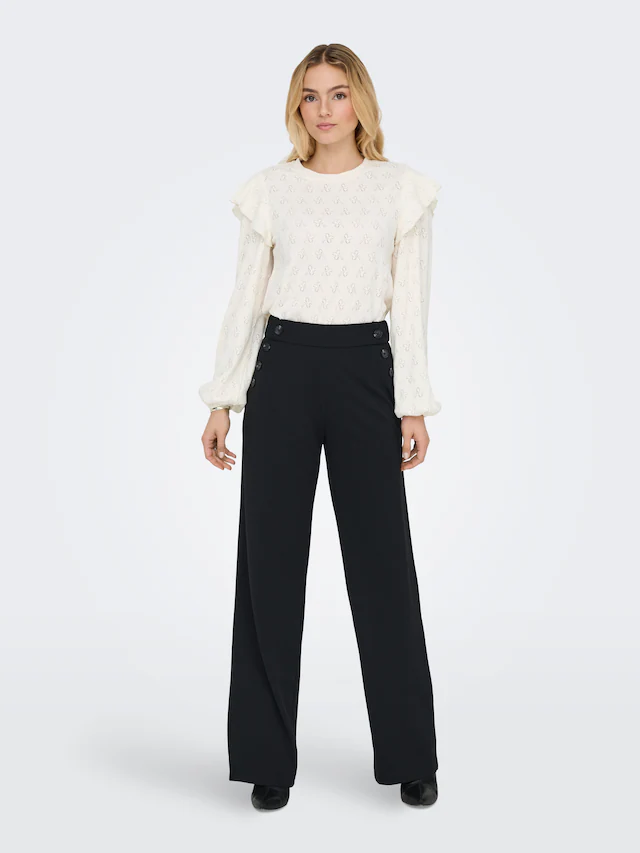 ONLY Schlupfhose »ONLRINA BUTTON PANT JRS NOOS« Jersey Hose mit Knopf-Details