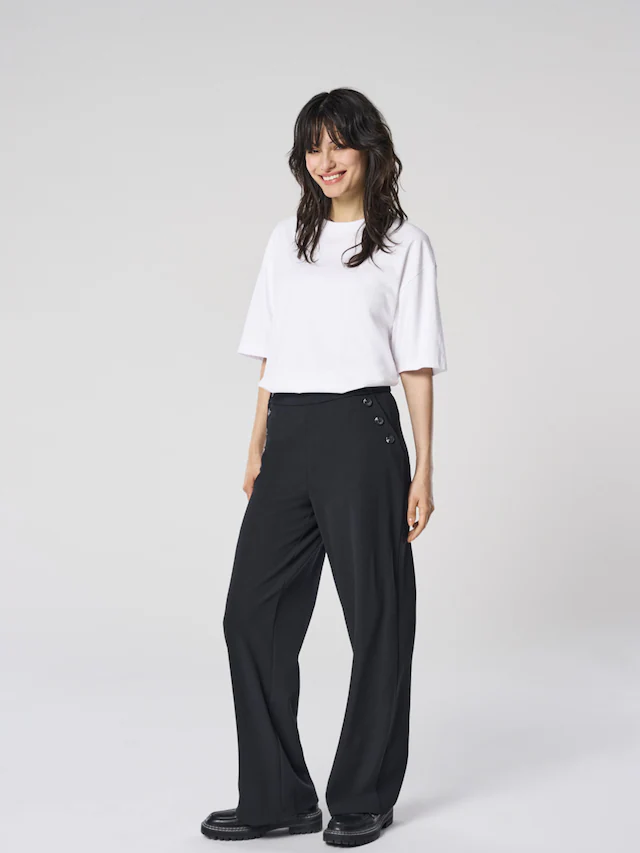 ONLY Schlupfhose »ONLRINA BUTTON PANT JRS NOOS« Jersey Hose mit Knopf-Details