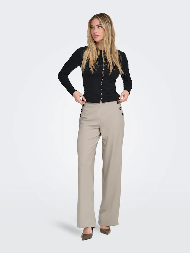 ONLY Schlupfhose »ONLRINA BUTTON PANT JRS NOOS« Jersey Hose mit Knopf-Details